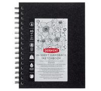 Derwent Big Book Cuaderno de Tapa Dura para Bocetos, Tamaño A5 para Dibujar y Escribir, 86 Hojas, Papel Libre de Ácidos, Bloc de Notas Espiral, Calidad Profesional, 2301608