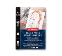 Derwent Cuaderno de Dibujo Mixed Toned Tamaño A4, 120gsm, 20 Hojas, Doble Cara, Suave y Texturizado, Sin Ácidos, Multicolor 4 Tonalidades, Ideal para Dibujar, Bosquejar y Colorear, 2306020
