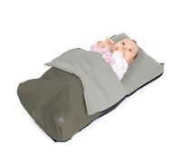 Deryan Air Traveller - Cuna de Viaje para bebé con colchón, Cuna para avión y Viaje, Cuna de Viaje para bebé (avión) - Silla y Cama - con Bolsa de Transporte y colchón - 75 x 45 x 6 cm (Marrón)