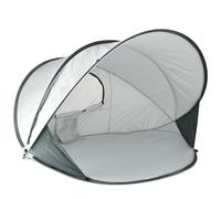 DERYAN BV Beach Tent XXL - Pop-Up - Plateado - Apto para 2 - 3 personas - Protección solar y viento - Fácil de instalar - Incluye bolsa de transporte