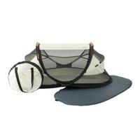 Deryan Cuna de Viaje, Bolsa Transporte, 2 en 1, Plegado ultracompacto, Colchón extraíble, con Mosquitera, 0-2.5 años (0-15kg), Tela Transpirable, Entrada Lateral con Cremallera, Parque bebé (Ivory)