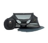 Deryan Cuna de Viaje, Bolsa Transporte, 2 en 1, Plegado ultracompacto, Colchón extraíble, con Mosquitera, 0-2.5 años (0-15kg), Tela Transpirable, Entrada Lateral con Cremallera, Parque bebé (Nero)