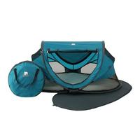 Deryan Cuna de Viaje, Bolsa Transporte, 2 en 1, Plegado ultracompacto, Colchón extraíble, con Mosquitera, 0-4.5 años (0-20kg), Tela Transpirable, Entrada Lateral con Cremallera, Parque bebé (Océano)