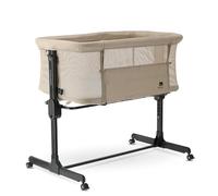 Deryan Snoozy Cuna 3 en 1 hasta 9 kg - Cuna de colecho - Cama Mecedora - Regulable multialturas y reclinable - 4 Ruedas con Freno, Colchón Ergonómico - Seguridad y Confort para bebé - Crema