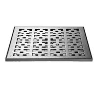 Desagüe de ducha cuadrado cepillado, desagüe de suelo de acero inoxidable con rejilla extraíble, filtro de pelo, desagüe de ducha de baño, tapa de sifón, 20 x 20 cm nuevo