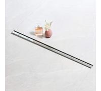 Desagüe de ducha de 60 cm, canal de ducha delgado con sistema antirretorno de olores, acero inoxidable