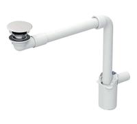 Geberit ONE - Sifón de ahorro de espacio para lavabo con desagüe para lavabos sin rebosadero, d 32 mm, blanco 152.089.01.1