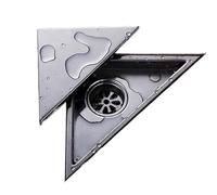 Desagüe de suelo baño tipo oculto, cubierta escurridor inserción azulejo triangular, rejillas residuos, desagües ducha, sifón acero inoxidable 304 para Baño Piso Cocina Y Más