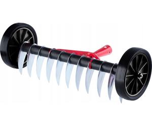 Desaireador de césped KADAX con ruedas, azada de jardín para césped, jardín, musgo, rastrillo de corte de metal