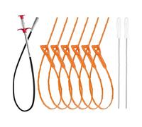 Desatascador de Desagües,Desatascador Flexible para Lavabo - Juego de 9 Accesorios Reutilizables para Protección de Tuberías en Cocina Baño Dormitorio Estudiantil
