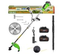 Desbrozadora a batería Procraft ATA-40/2 de 40 V (2x 20 V), 420 mm, sin escobillas + 2 baterías de 4,0 Ah + cargador