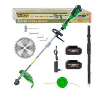 Desbrozadora a batería Procraft ATA-40 de 20 V y 420 mm sin escobillas + 2 baterías de 4,0 Ah + cargador