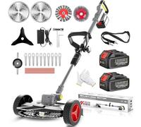 Desbrozadora con batería de 21 V, desbrozadora con batería para baterías Makita, desbrozadora con 2 baterías de 4,0 Ah, desbrozadora de 750 W, con cepillo para malas hierbas, 5 tipos de cuchillas