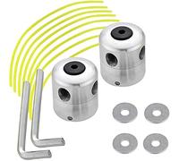 Desbrozadora Repuestos, 2Pcs Aluminio Cortacésped, Cabezal Desbrozadora Universal, Aluminio Cabezal Desbrozadora, para Desbrozadora de Césped (Plata)