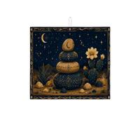 Desert Stone - Tapetes de secado de platos para cocina, color azul oscuro, rústico, absorbente, tapete escurridor de platos, almohadilla de secado de microfibra bohemia nocturna para cafetería, 16 x