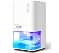 Deshumidificador 1200ML, Heelay® Deshumidificador Silencioso pequeno Eléctrico Bajo Consumo 7 LED Colores Portátil Apagado Automático Baño Armario Habitacion RV Blanco,Área Aplicable 5-10 m²