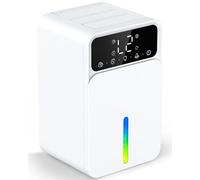 Deshumidificador 1500ML, Deshumidificadores Electrico con 3 Modos, Silencioso, Pequeño y de Bajo Consumo, Auto-apagado, Temporizador 12H, Luz de 7 Colores, Deshumificadores de Humedad para Hogar