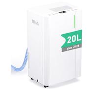 Deshumidificador 20L/Día - Deshumificadores Eléctrico con Compresor, 3 Modos, Silencioso y de Bajo Consumo, Drenaje Continuo, Depósito 4L, Temporizador 24H, Control Automático de Humedad para Hogar