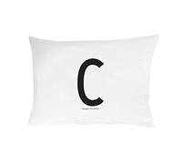Design Letters Funda de Almohada 63x60 A-Z-C, Blanco