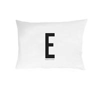 Design Letters Funda de Almohada 63x60 A-Z-E, Blanco, E