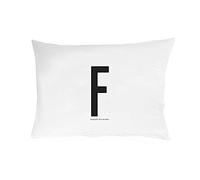 Design Letters Funda de Almohada 63x60 A-Z-N, Algodón, Blanco, 60 x 63 cm