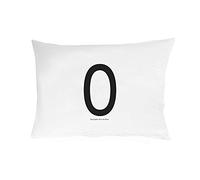 Design Letters Funda de Almohada 63x60 A-Z-O, Algodón, Blanco, O