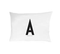 Design Letters Funda de Almohada A-Z (70X50) A, Blanco, A