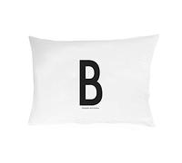 Design Letters Funda de Almohada A-Z (70X50) B, Blanco