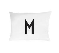 Design Letters Funda de Almohada A-Z (70X50) M, Blanco, Medium