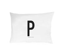 Design Letters Funda de Almohada A-Z (70X50) P, Blanco