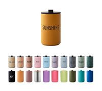 Design Letters Taza Termica 350 ml | Taza de café para Llevar | Vaso Termico café y té | Tazas de Viaje aisladas sin BPA | Taza Térmica de Acero Inoxidable | Termo Cafe para Bebidas frías y Calientes