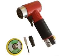 Desiumite Lijadora neumática industrial de 2 pulgadas, amoladora pulidora de aire de 15000 RPM con válvula de control para carpintería, detalles automotrices y tareas de metal (rojo)