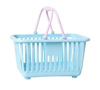 Desk Bin, Small Storage Basket, 5,12 x 6,3 pulgadas con mangos, Sturdy PP PET Contenedor, Pink Organizer with Stackable Style, Jewelry Tray for Dorm & Kitchen