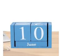 Desk Calendar Block, Tabletop Date Display, 9.5x5x4.3cm/3.74x1.97x1.69 Inches Wooden Reusable Decor, Month Day Organizer, Stylish Alternative to Calendars Photography