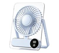Desk Fan Small Quiet - ABS Digital Display Portable Mini Cooling Fan, 1200mAh Rechargeable USB Air Cooler | 100 Speed Adjustable Table Fans For Home Office Bedroom Travel Camping Outdoor Use