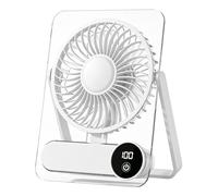 Desk Fan Small Quiet - ABS Digital Display Portable Mini Cooling Fan, 1200mAh Rechargeable USB Air Cooler | 100 Speed Adjustable Table Fans For Home Office Bedroom Travel Camping Outdoor Use