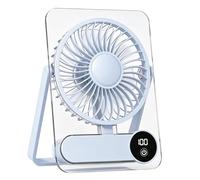 Desk Fans Small Quiet - 1200mah Compact Air Circulation Fan Rechargeable Slim Airflow Cooling Unit | Silent Tabletop Fan for Home Office Bedroom Sleep Nap Travel Cruise Outdoor Beach Camping