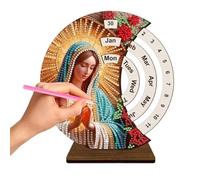 Desk Perpetual Calendar - 3D Rhinestone Art Desk Block Calendar Kits | Desktop Stand, Tabletop Ornaments, Planners & Personal Organisers For Shelf Classroom Hotel Apartment Bedroom Dormitory School