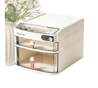 Desk Storage Organizer - Combination Lock, Confidential File Cabinet | Soft Handle Cabinet With Combination Lock And Drawers For Bills, Jewellery, Cash, Receipts, A4 Documents And Small Change