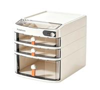 Desk Storage Organizer - Combination Lock, Confidential File Cabinet | Soft Handle Cabinet With Combination Lock And Drawers For Bills, Jewellery, Cash, Receipts, A4 Documents And Small Change
