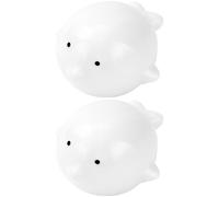 Deskium 2 fundas para pernos de inodoro con forma de delfín, detalles decorativos de baño de porcelana blanca, bonito tema de animales, 6,3 x 7,3 x 4,3 cm, para decoración del hogar y mejora del baño