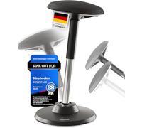 DESKSPACE® Motion Taburete Ergonómico - Taburete con Reposapiés Regulable en Altura, Previene el Dolor de Espalda y Cuello, Silla Sit-Stand para Oficina, Laboratorios et Casa, Garantía 5 Años