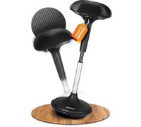 DESKSPACE® Wobble Taburete Oscilante Ergonómico - Taburete con Reposapiés Regulable en Altura, Previene el Dolor de Espalda y Cuello, Silla Sit-Stand para Oficina et Laboratorios, Garantía 5 Años