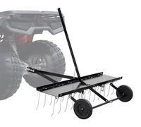 Desmalezador para remolque VEVOR, desmalezador para remolque de 152 cm con 24 púas de acero, rastrillo desmalezador para césped para ATV o cortacésped, rastrillo para césped con mango elevador para ho
