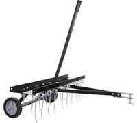 Desmalezador vertical Wiltec de 100 cm para cortacéspedes de asiento, aireador de césped con muelles de acero para tractores de césped, desmalezador vertical para airear el césped y eliminar el musgo
