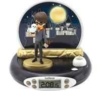 Despertador de proyección 3D de Harry Potter, con efectos de sonido mágicos, luz nocturna de 15 minutos, pantalla digital LCD y función de repetición