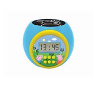 Lexibook Reloj despertador Peppa Pig RL977PP – Proyector, LCD, alarma – Azul/Amarillo