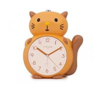 Despertador silencioso infantil, forma gato, luz integrada y doble sonido de alarma