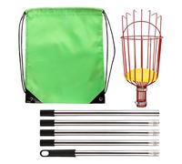 Desplumador de frutas telescópico portátil con mango ergonómico para recoger aguacates, pera, mandarina, aguacates, recogida de frutas, recogedor telescópico, desplumador extensible