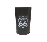 Destello S.L. Bidón de Metal mesa alta Barril Industrial lacado blanco y negro "Route 66" 93 x 57 cm